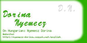 dorina nyemecz business card